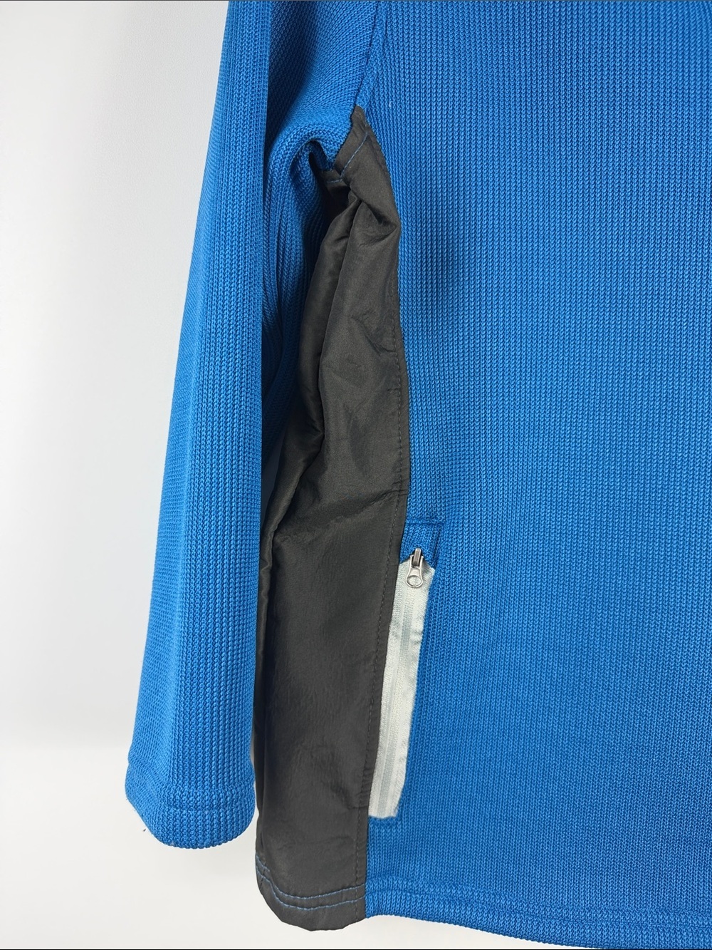 NFL Detroit Lions Fleece Quarter Zip Youth 14/16 Blue Pullover - Picture 6 of 10